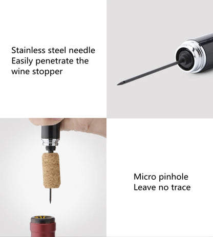 2 in 1 Air Pump Wine Bottle Opener + Wine Bottle Stopper